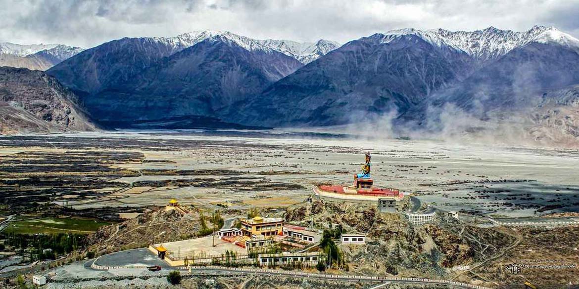 LEH - Nubra Valley at HUNDER (average altitude 3048 M / 10,000 ft) 130 km / 5 hrs